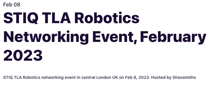 STIQ TLA Robotics Event